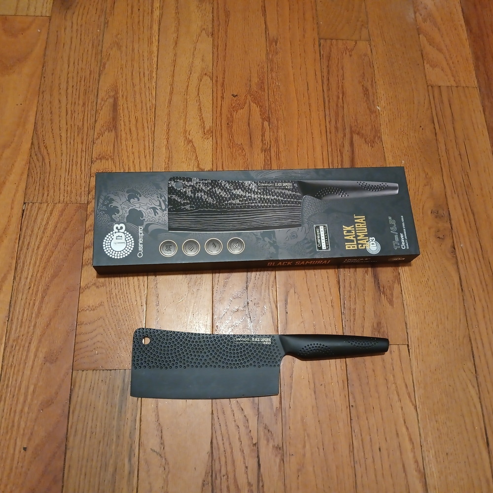 Cuisine Pro Black Cleaver Knife